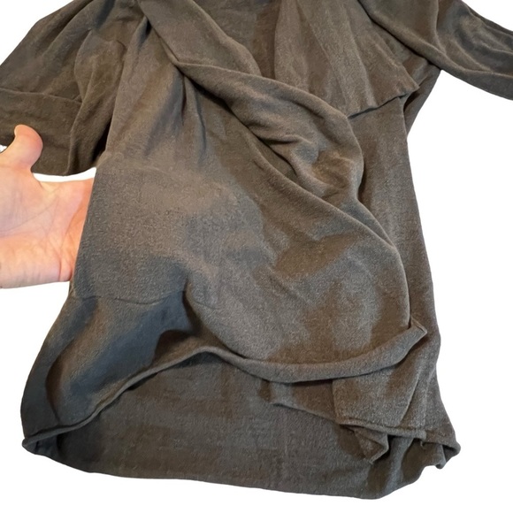 Barefoot Dreams Cozy Chic Lightweight Draped open Front Cardigan S/M Gray - Picture 9 of 13